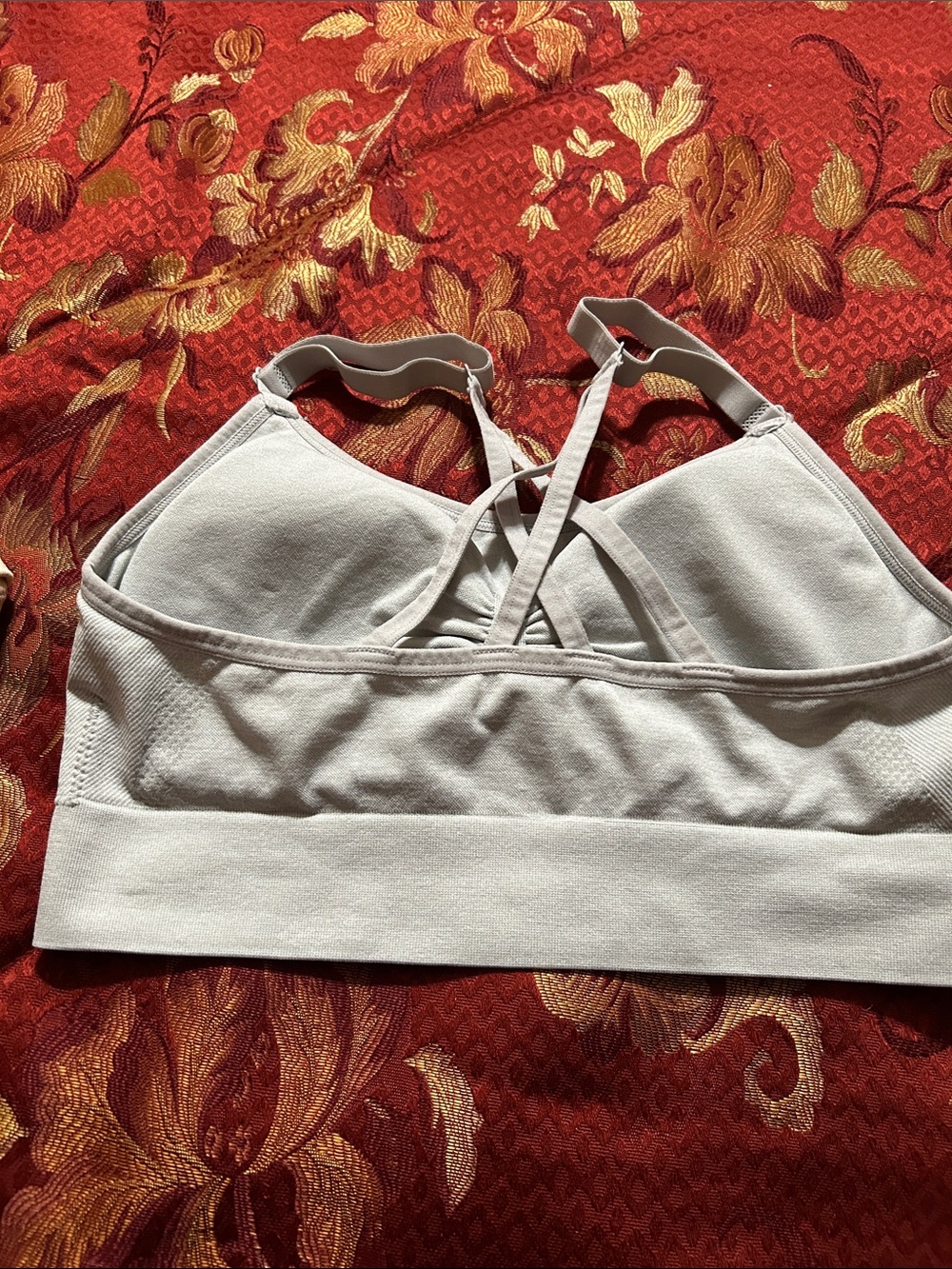 New Balance Large - Light Gray Crisscross Back Sports Bra - Picture 4 of 6